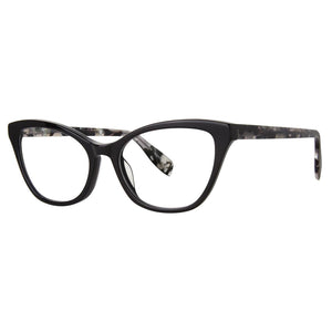 3-4 view of Scojo Essex premium reading glasses in black granite by Scojo New York. Style 1297. Buy them at ReadingGlasses.CO