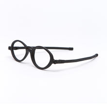 Load image into Gallery viewer, 3/4 angle view of Model 504 Reading Glasses by Nannini of Italy; Matte Black