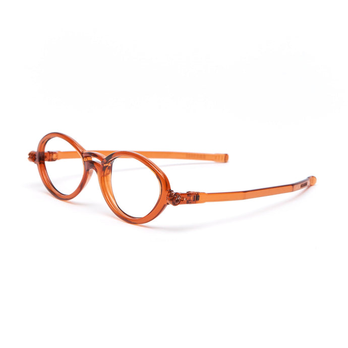 Nannini Model 504 Compact Italian Foldable Reading Glasses; Orange