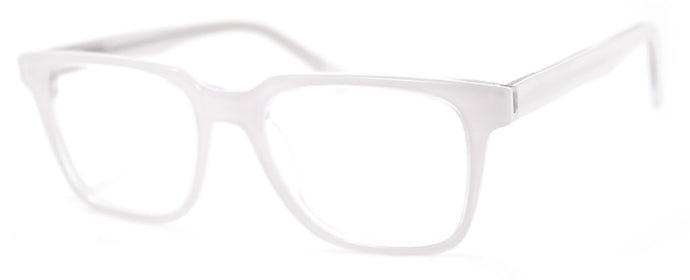 White Russian reading glasses with Soft Pouch by Aj Morgan; White +2.00 +2.50
