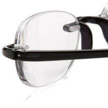 Load image into Gallery viewer, Extreme close-up view of black, or midnight, Gels Reading Glasses by Scojo buy at ReadingGlasses.CO 