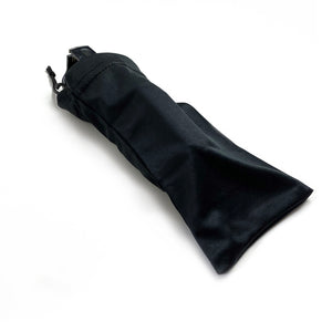 Soft black microfiber carrying pouch for sunglasses