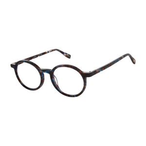 High view of Bond reading glasses style 1299 Blue Tortoise by Scojo -- buy at ReadingGlasses.CO 