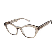Load image into Gallery viewer, Elevated view of Scojo New York&#39;s Ann St. cat eye reading glasses in taupe. Buy them at ReadingGlasses.CO/