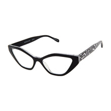 Load image into Gallery viewer, View at an angle of black and zebra Maiden Lane Optical Reading Glasses by Scojo® available at ReadingGlasses.CO/
