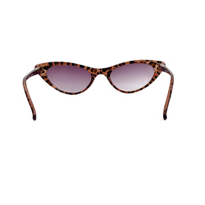 Sexy Leopard Print Cat Eye Sunreaders with Case, rear view. From ReadingGlasses.CO/