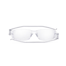 Load image into Gallery viewer, Folded view of Nannini Compact 2 foldable reading glasses in crystal.  Get them at ReadingGlasses.CO/