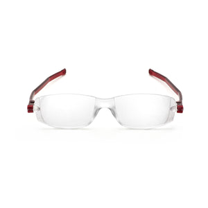 Front view of Nannini Compact 2 folding Readers in Red by Nannini Eyewear. Buy them at ReadingGlasses.CO/