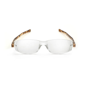 Tortoise Compact 2 straight-on view by Nannini and available at ReadingGlasses.CO
