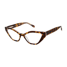 Load image into Gallery viewer, Elevated view of Scojo&#39;s tortoise crystal cat eye reading glasses, available at ReadingGlasses.CO/