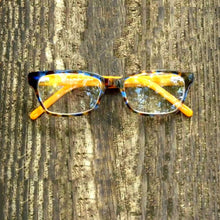 Load image into Gallery viewer, Flashback Optical-quality Reading Glasses with Case, Blue Tortoise; by VisAcuity - ReadingGlasses.CO/