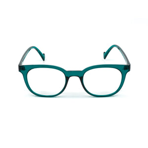 Front View of Pop  Reading Glasses by Nannini of Italy, teal ReadingGlasses.CO/