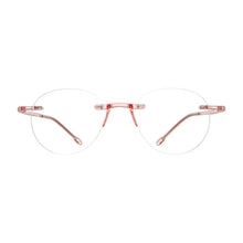 Load image into Gallery viewer, Front view of Scojo Round Gels readers in Blue pink by Scojo. Photographed on a white background. Style 621. Buy them at ReadingGlasses.CO-.jpg