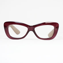 Load image into Gallery viewer, Front View Pretty Woman Optical-quality Reading Glasses with case, Burgundy; from  ReadingGlasses.CO/