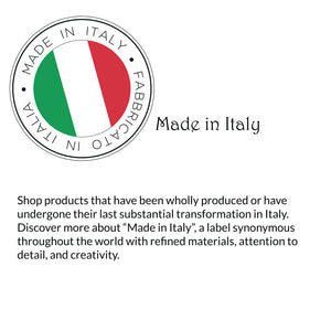 "Made in Italy" logo and campaign statement