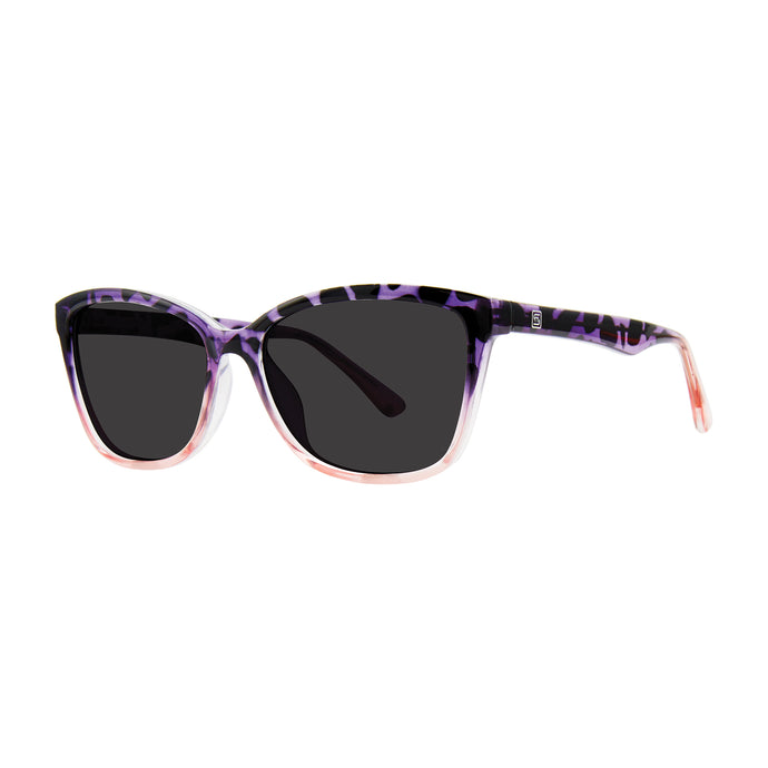Malibu cat eye sunglasses purple tortose and pink; 3/4 view