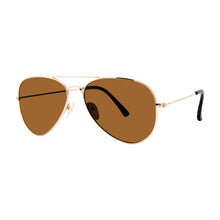 Load image into Gallery viewer, Newport Aviator Sunglasses with Soft Pouch, Gold