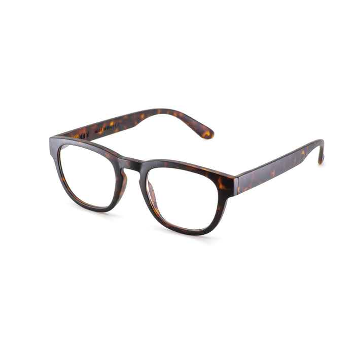 3/4 view of Nuovo Paris Black Reader by Nannini Italy in Tortoise