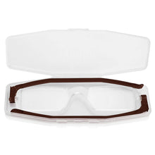 Load image into Gallery viewer, Nannini Compact 1 Italian Made Folding Reading Glasses with Case; Brown - ReadingGlasses.CO/