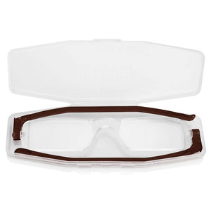 Nannini Compact 1 Italian Made Folding Reading Glasses with Case; Brown - ReadingGlasses.CO/
