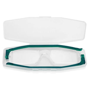 Nannini Compact 1 Italian Made Folding Reading Glasses with Case; Teal - ReadingGlasses.CO/