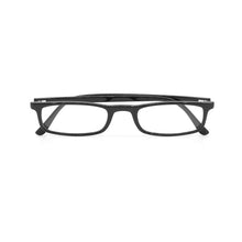 Load image into Gallery viewer, Folded front view of black Quick 7.9 reading glasses by Nannini. Available from Reading Glasses.CO/.