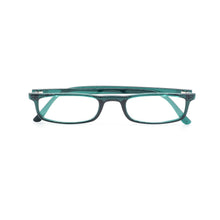 Load image into Gallery viewer, Side view showing temple or arm of Quick 7.9  reading glasses by Nannini of Italy bottle green