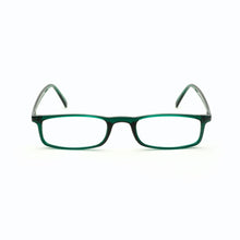 Load image into Gallery viewer, Head-on view of Quick 7.9 lightweight reading glasses by Nannini of Italy Bottle Green