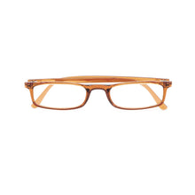 Load image into Gallery viewer, Quick 7.9 orange reading glasses by Nannini, Italy -- Straight &amp; folded view 