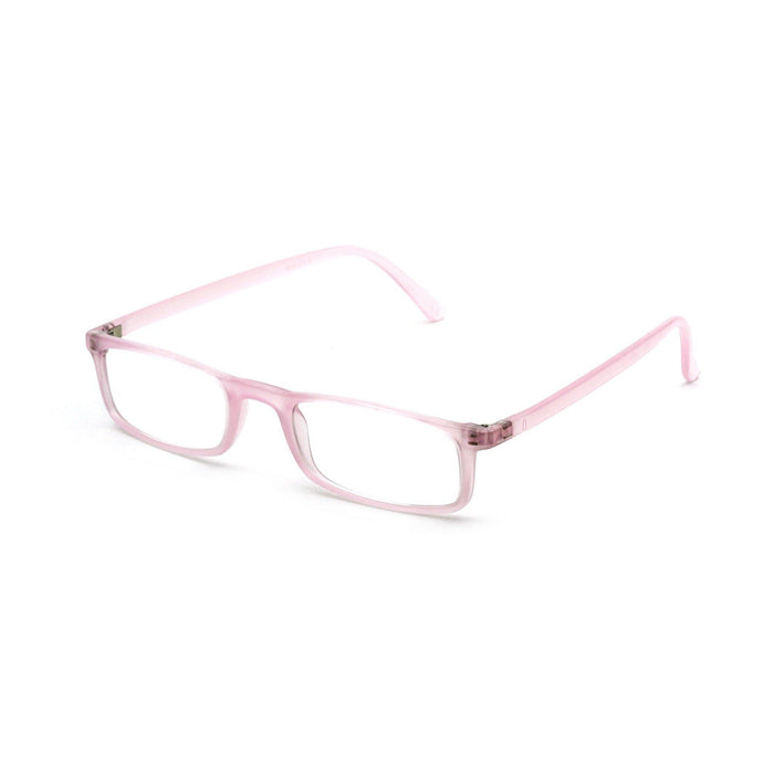 Quick 7.9 Italian reading glasses Rose Quartz Pink reading glasses from Nannini 3/4 view