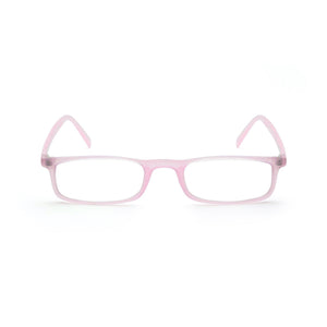 Quick 7.9 Italian reading glasses Rose Quartz Pink reading glasses from Nannini 3/4 view