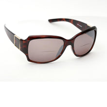 Load image into Gallery viewer, 3/4 view, Lolita Bifocal Sun Readers for Women in TORTOISE; by VisAcuity - ReadingGlasses.CO/