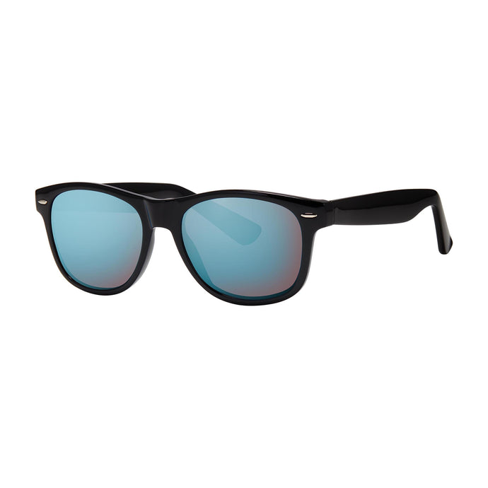 3/4 View Railay Optical Sunglasses with mirrored lenses, Black