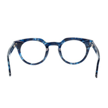 Load image into Gallery viewer, rear view of Dark Blue Multicolor readers by AJ Morgan . Buy them at ReadingGlasses.CO/