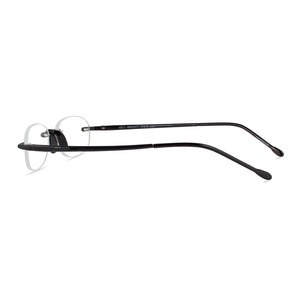 Side temple view Midnight Black Gels Reading glasses by Scojo  714 From ReadingGlasses.CO
