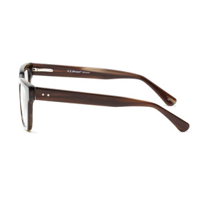 Bumbry Optical Reading Glasses with Pouch, Brown stripe, by Aj Morgan +2.50 +3.00