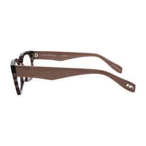 Side temple view of Benson Brown Beige Tortoise reading glasses by Scojo style 2622 buy them at Reading glasses.CO