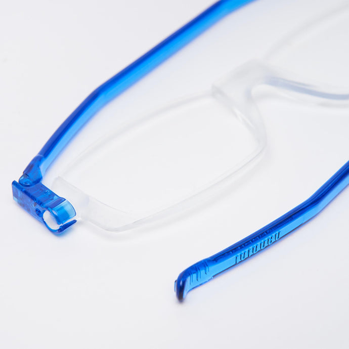 Abstract view of Nannini Compact 2 folding Readers in blue by Nannini Eyewear. Buy them at ReadingGlasses.CO/