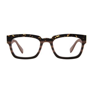 Front view of Benson Brown Beige Tortoise reading glasses by Scojo style 2622 buy them at Reading glasses.CO