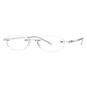 Gels reading glasses in crystal by Scojo New York, 3/4 view