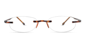 Direct front-on view of Tortoise Shell Gels Reading Glasses by Scojo New York