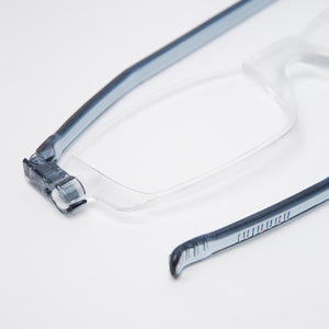 Beauty shot of the Nannini Compact 2 foldable reading glasses in gray.  Get them at ReadingGlasses.CO/