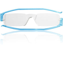 Load image into Gallery viewer, Nannini Compact 1 Italian Made Folding Reading Glasses with Case; Azure - ReadingGlasses.CO/